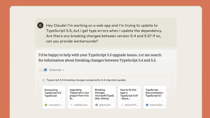 Claude 3.7 Sonnet puede buscar en la web para mejorar sus respuestas