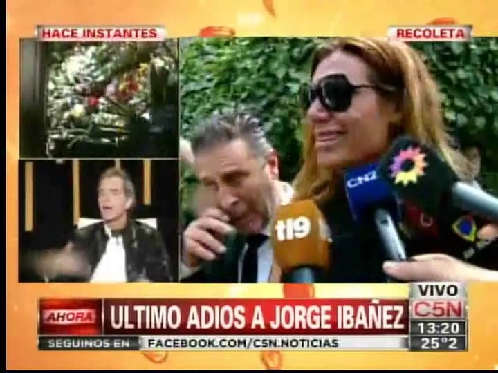 Las sentidas palabras de Flor de la V en el funeral de Jorge Ibáñez (C5N)