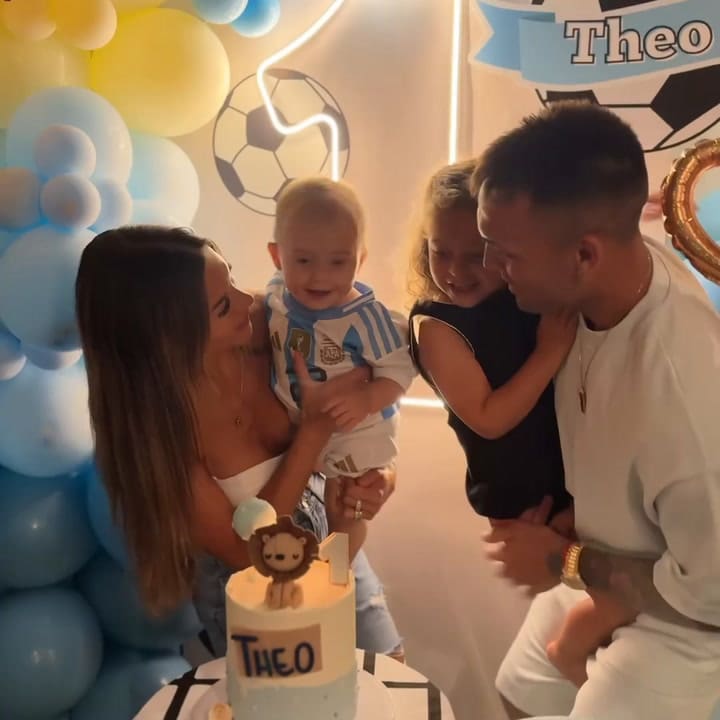 Así fue el cumpleaños de Theo, el hijo de Lautaro Martínez y Agustina Gandolfo