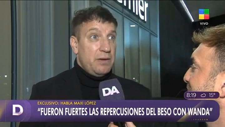 Maxi López hablando de su beso en la ficción con Wanda Nara