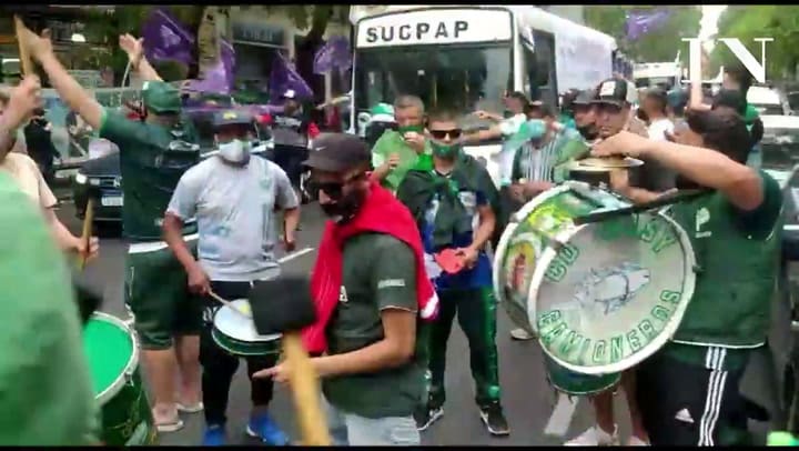 Los festejos de la caravana a pie por el 17 de Octubre