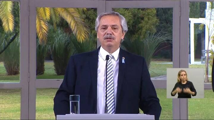 Alberto Fernández tomó lista a todos los niños que participaron de la videoconferencia
