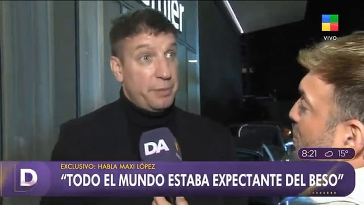 El beso de Maxi López con Wanda