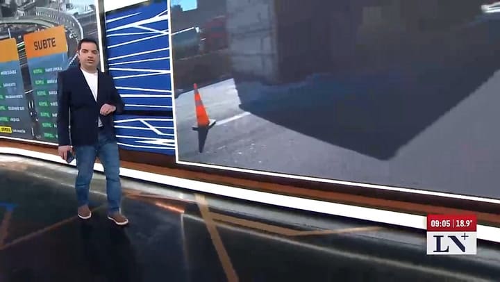 Corte total en el acceso para remover el container