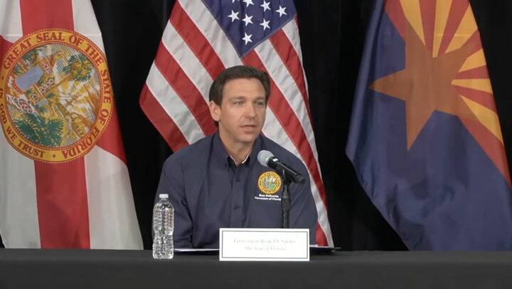 Ron DeSantis critica las políticas de Joe Biden desde la frontera sur