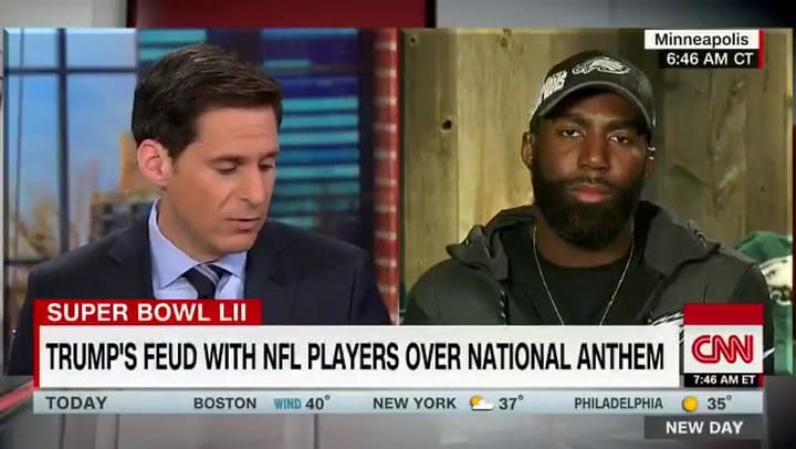 Malcolm Jenkins de los Philadelphia Eagles no visitará la Casa Blanca