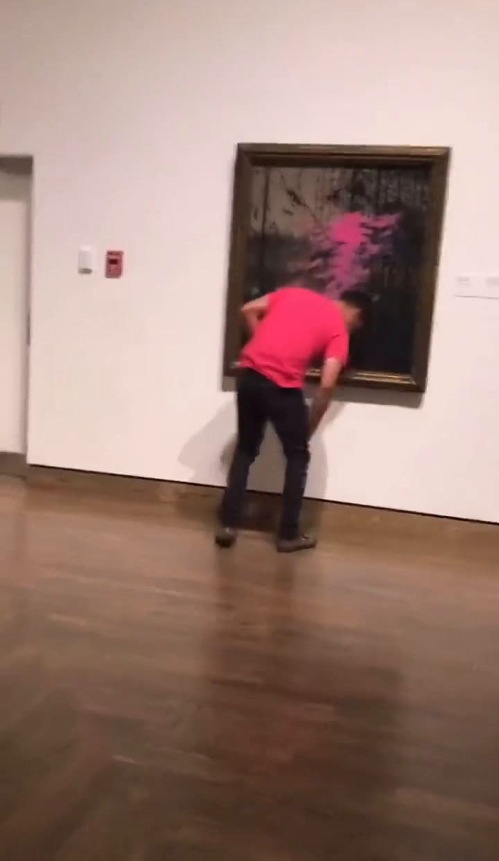 Los activistas arruinaron una nueva pintura