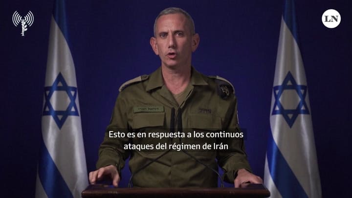 El anuncio del vocero del ejercito israelí sobre el ataque efectuado en Irán