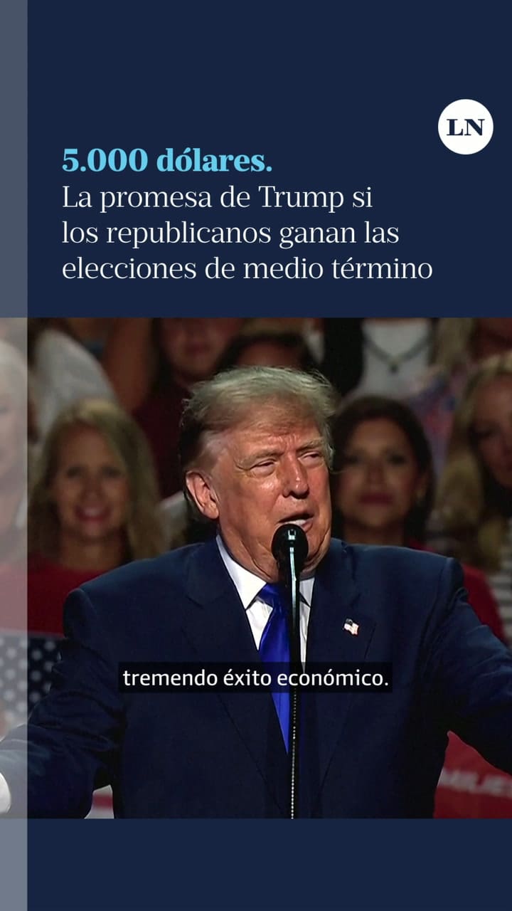 Trump promete US$5000 dólares a cada estadounidense si mantiene el control del Congreso