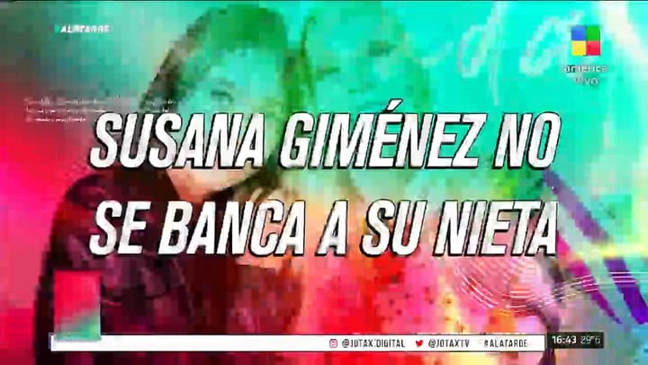 Susana Gimenez y una interna familiar con su nieta Lucia