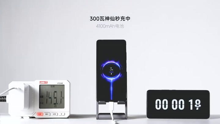 La demo de Xiaomi con su sistema de carga de 300 watts
