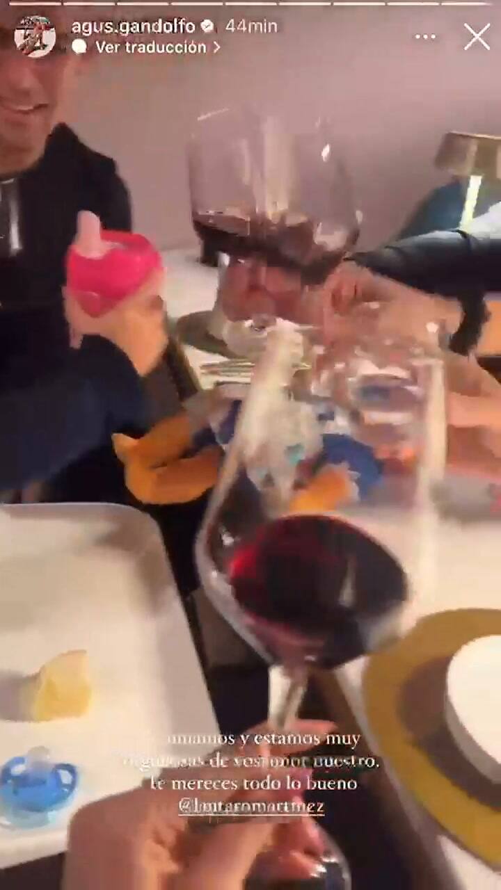Lautaro Martínez festejó con un brindis en familia su convocatoria a Qatar 2022