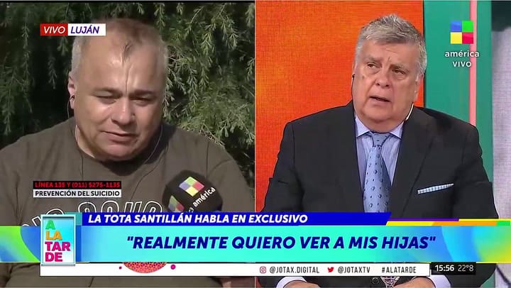 Daniela la 'Tota Santillán habla de su difícil momento en A la tarde (América)