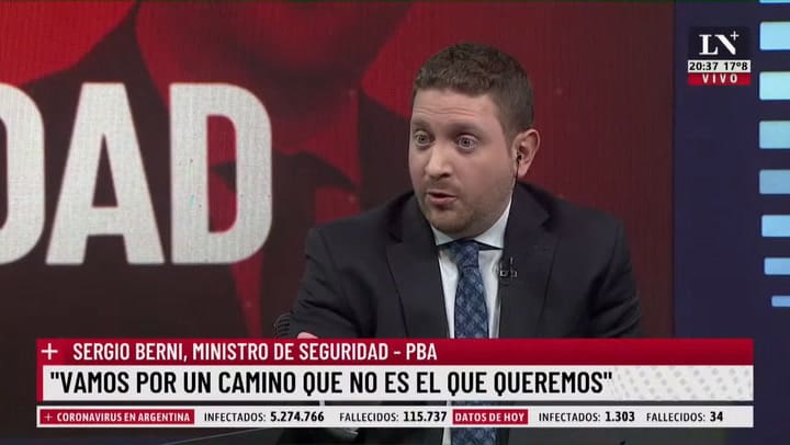 Sergio Berni: 'Es un error garrafal defender a Jones Huala'