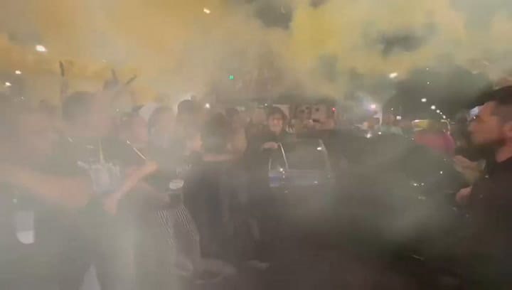 La llegada de Milei al acto en Tucumán