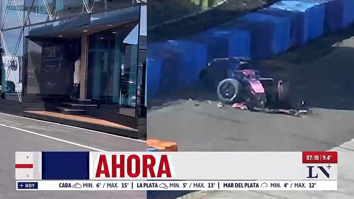 Colapinto tras el accidente