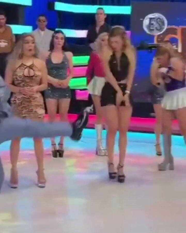 El accidentado momento que se vivió en la TV: pateó un drone e hirió a una compañera