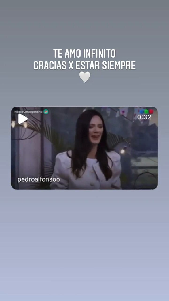 La dedicatoria de Pedro Alfonso a Paula Chaves por el final de la competencia