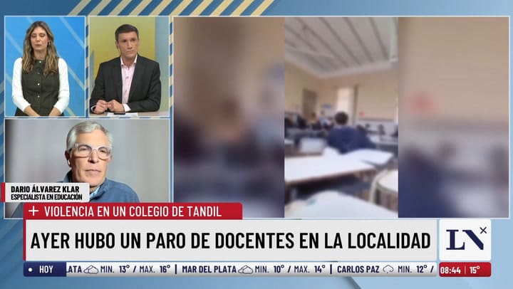 Un alumno le tiro una silla al profesor