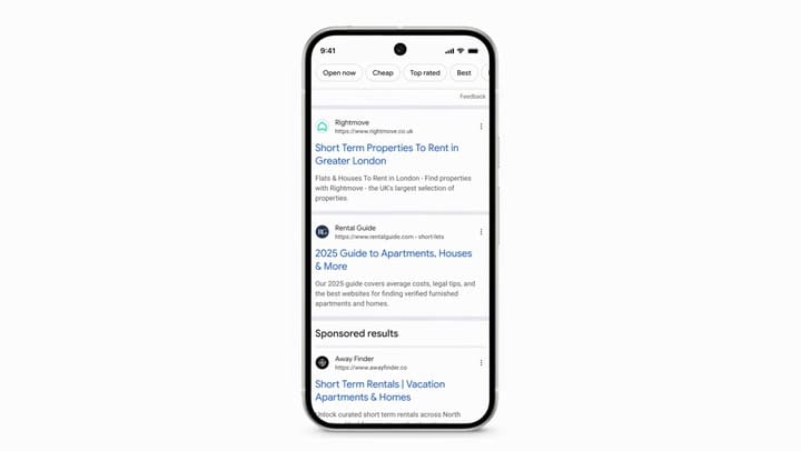 La nueva vista de resultados patrocinados que estrena Google