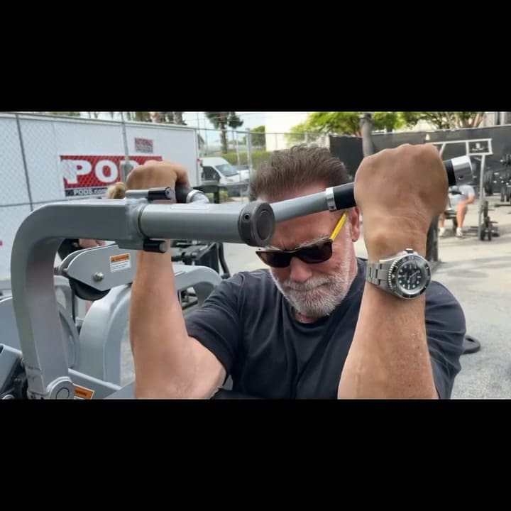 El entrenamiento de Arnold Schwarzenegger a sus 79 años