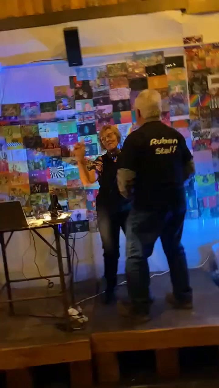 Diana junto a Rubén, su marido