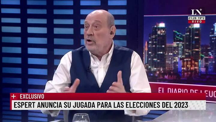Espert anunció que será candidato a gobernador bonaerense en 2023