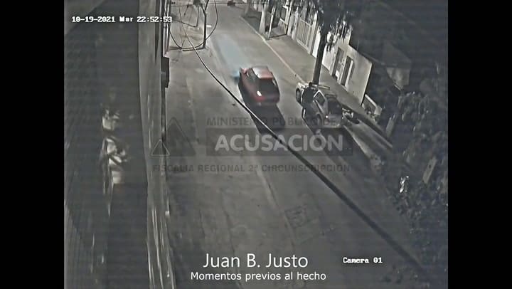 Instantes anteriores y posteriores al homicidio del arquitecto Joaquín Pérez en Rosario