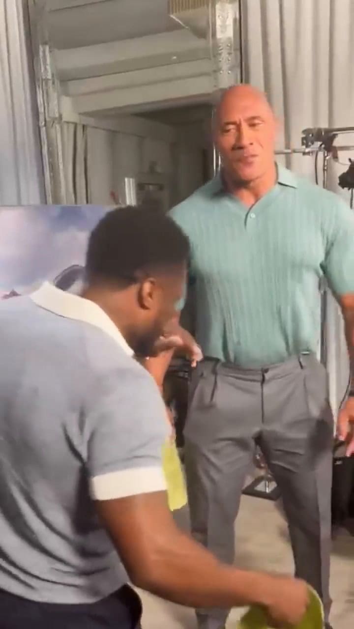 Dwayne Johnson y Kevin Hart se suman a un gracioso reto viral de TikTok