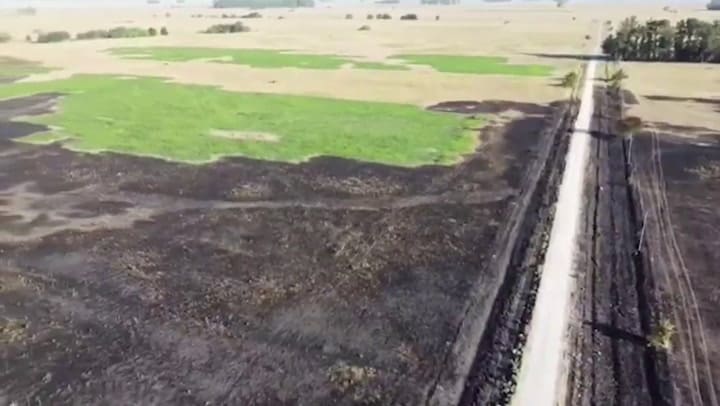 Incendios en Verónica, provincia de Buenos Aires