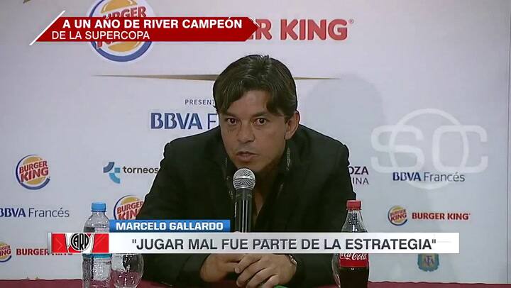 La irónica declaración del Muñeco tras la derrota contra Boca en la Supercopa en 2018.