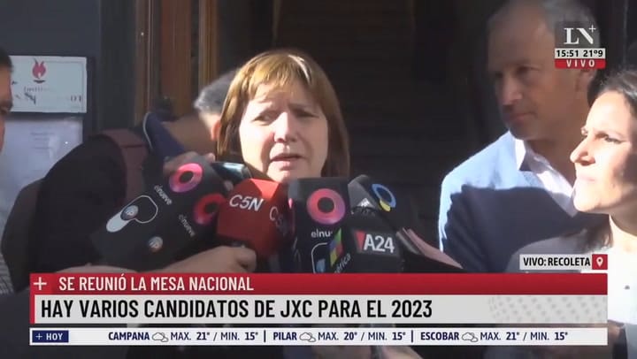Patricia Bullrich: 'Queremos dejar de hablar de Javier Milei'