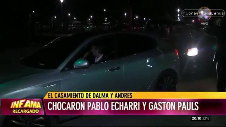 Gastón Pauls chocó a Pablo Echarri y Nancy Dupláa a la salida del casamiento de Dalma Maradona