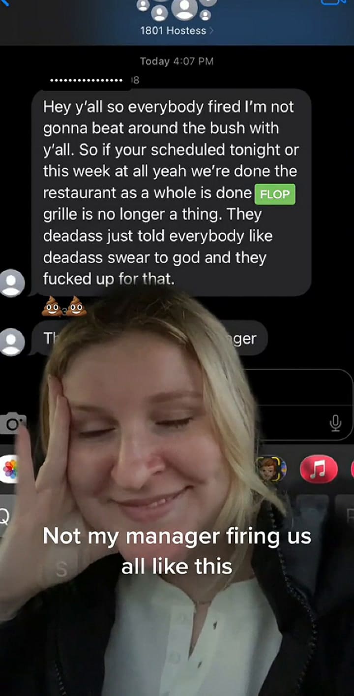 Contó cómo fueron despedidos de un restaurante en Estados Unidos sin previo aviso