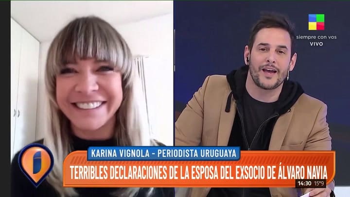 Álvaro Navia fue acusado de 'traidor' por Karina Vignola, la esposa de Gaspar Valverde