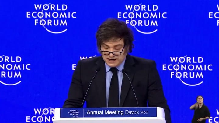 Parte del discurso de Milei en Davos