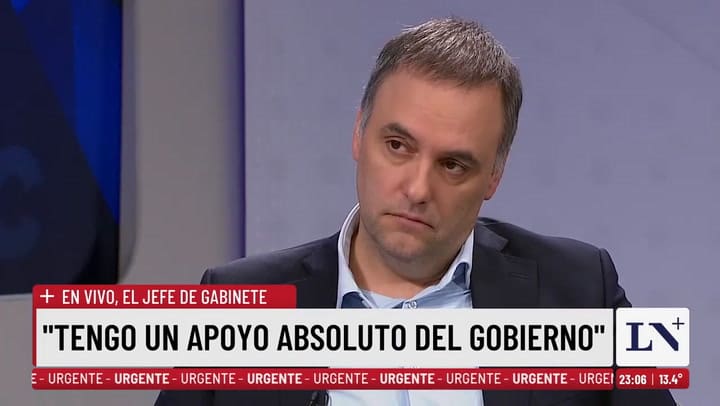 "Tengo un apoyo absoluto del Gobierno": Adorni sobre el respaldo del presidente Milei