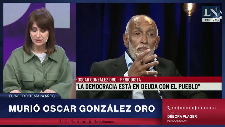 Debora Plager recordo a Oscar Gonzalez Oro