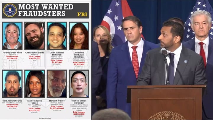 La nueva lista del FBI sobre los "más buscados" por fraude