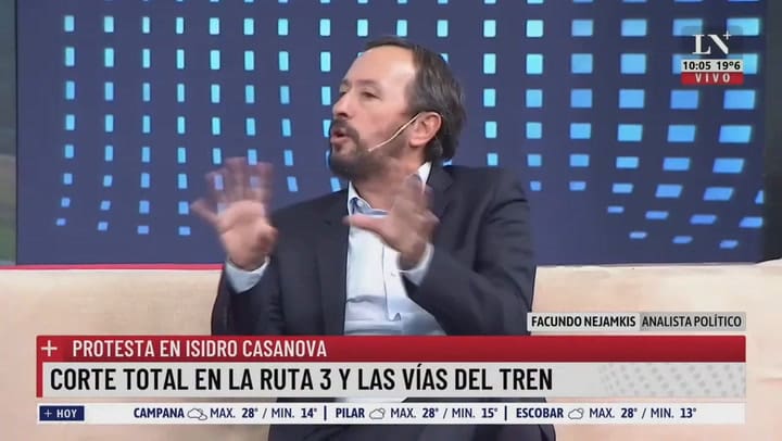Tensión en la ruta 3 por un corte: Raúl Castells lidera la protesta