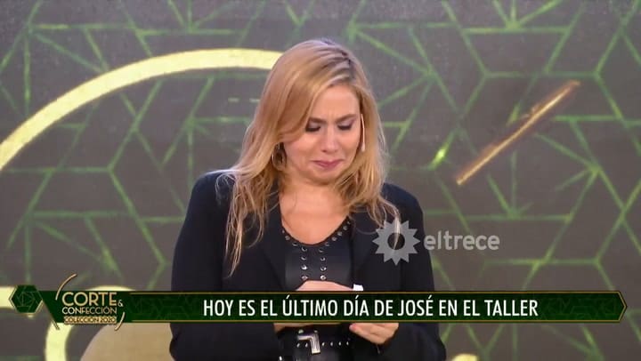 Andrea Politti, desconsolada ante la partida de José - Fuente: eltrece