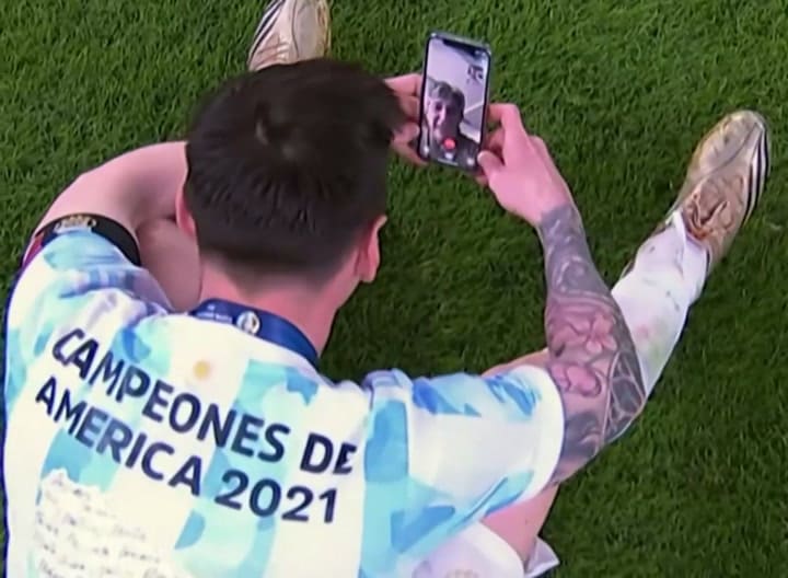 El día que Jorge Messi saludó a Lionel tras la Copa América 2021