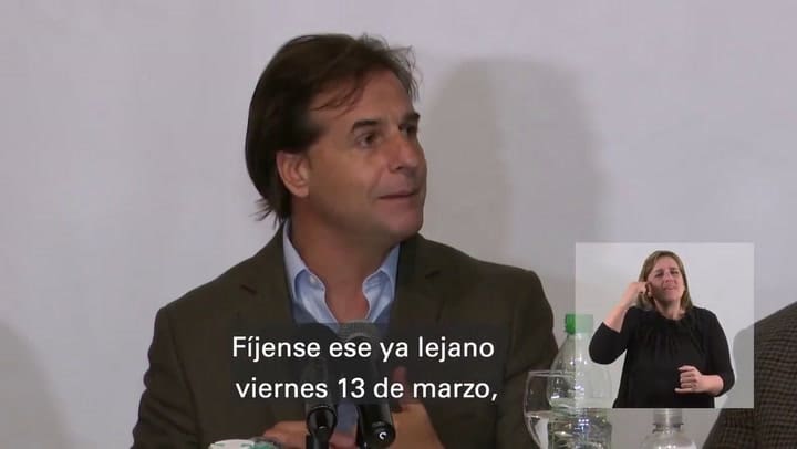 Luis Lacalle Pou: 'nos obliga a ir para atrás todo lo necesario' - Fuente: Twitter