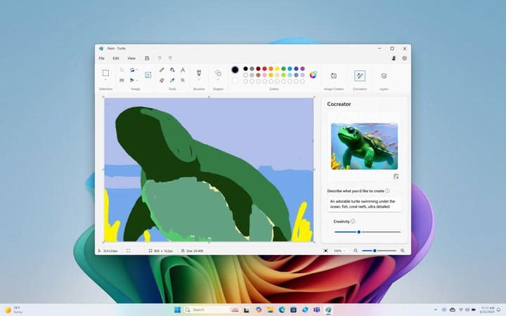 Cocreator, el asistente de dibujo para crear imágenes con Copilot+PC