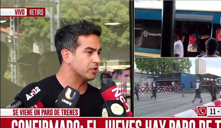 La Fraternidad confirmó el paro de trenes para el jueves