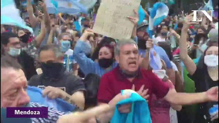 La manifestación en Mendoza
