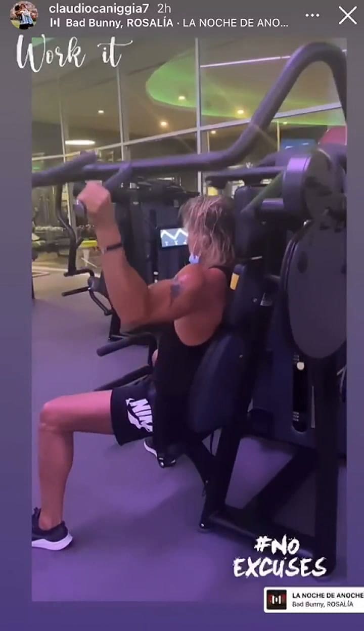 El duro entrenamiento de Claudio Caniggia: “sin excusas”
