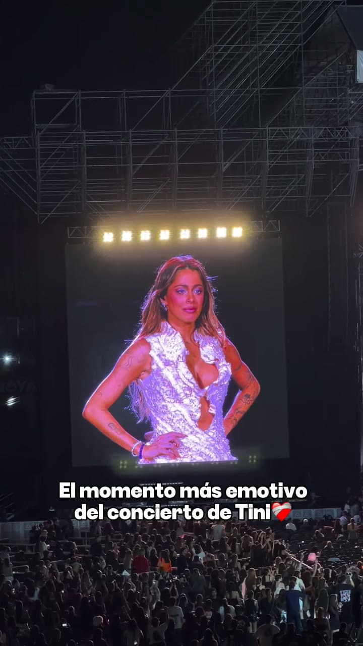 La emoción de Tini durante su show en Venezuela: "Ustedes son mi familia" (Video: Instagram @albertvielma)