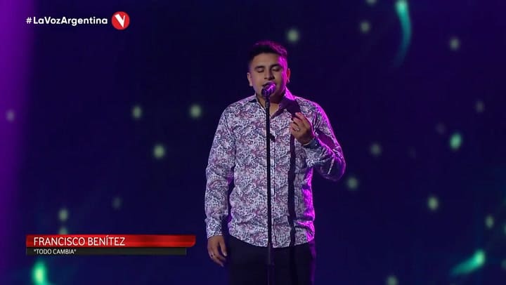 La Voz Argentina 2021: la audiencia a ciegas de Francisco Benítez - Fuente: Telefe