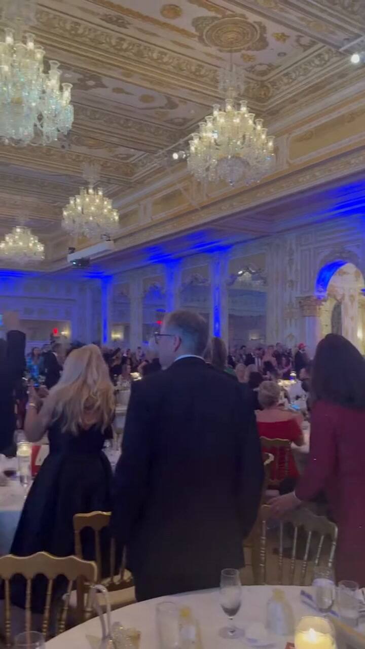 La llegada de Trump a la gala American Patriots